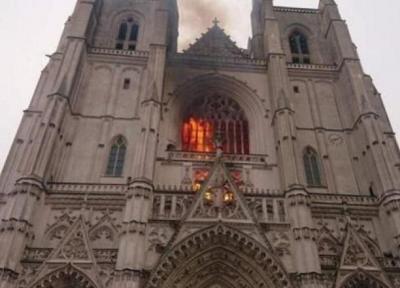 یکی از میراث تاریخی فرانسه در آتش سوزی کلیسا نانت به طور کامل نابود شد