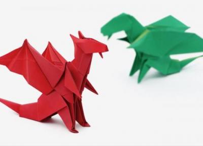 آموزش ساخت اوریگامی اژدها به 2 روش