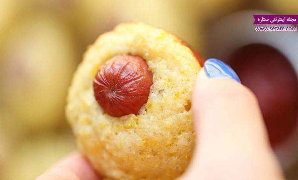 طرز تهیه مافین هات داگ خوشمزه و لذیذ
